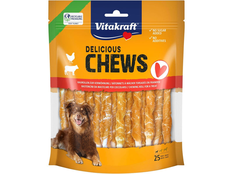Vitakraft DELI CHEWS Kaurollen mit Huhn, S