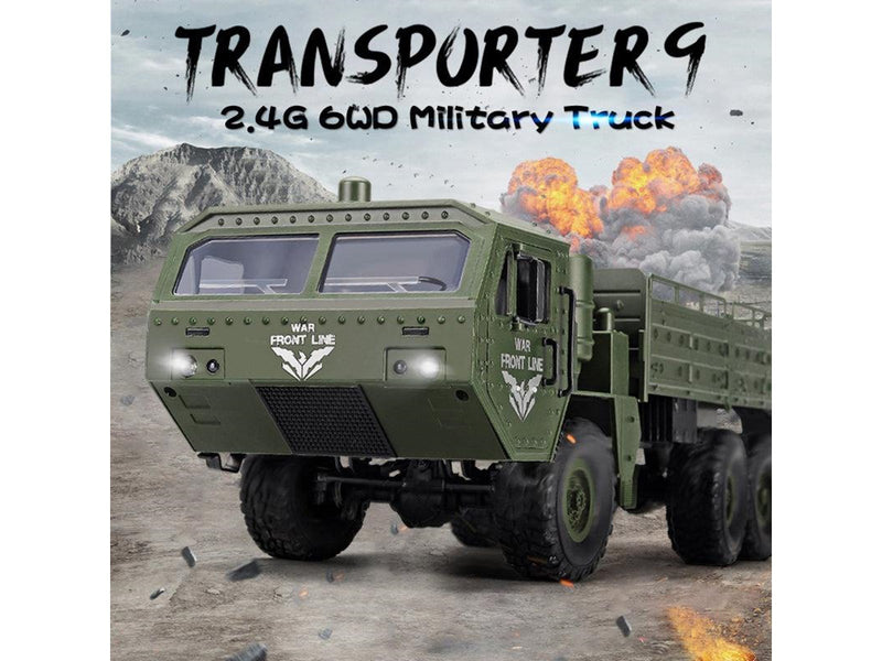 JJRC Q75 Remote Controlled Military Truck - Green