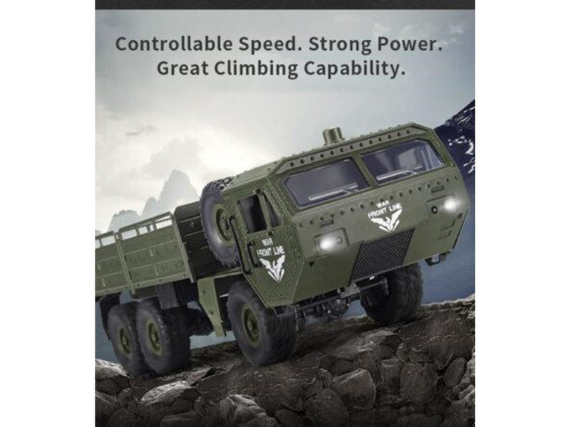 JJRC Q75 Remote Controlled Military Truck - Green