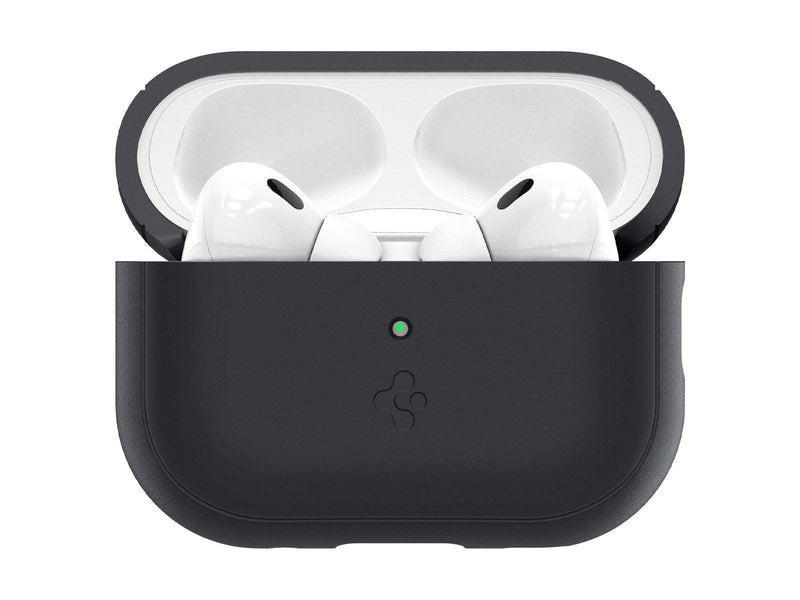 Spigen Case Silicone Fit Black + Strap Phantom Green - AirPods Pro (2nd Gen)