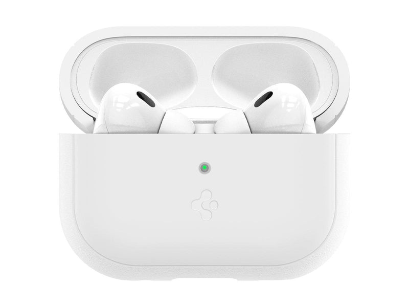 Spigen Case Silicone Fit White + Strap Gray - AirPods Pro (2nd Gen)
