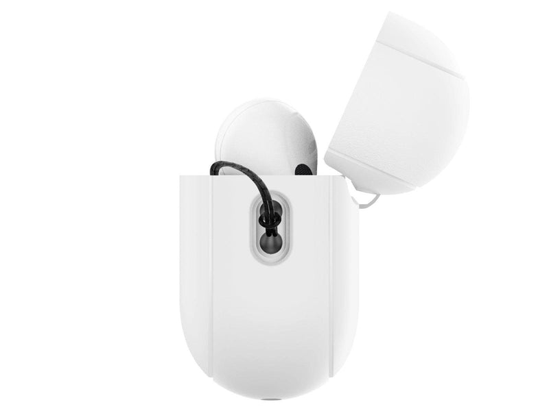 Spigen Case Silicone Fit White + Strap Gray - AirPods Pro (2nd Gen)