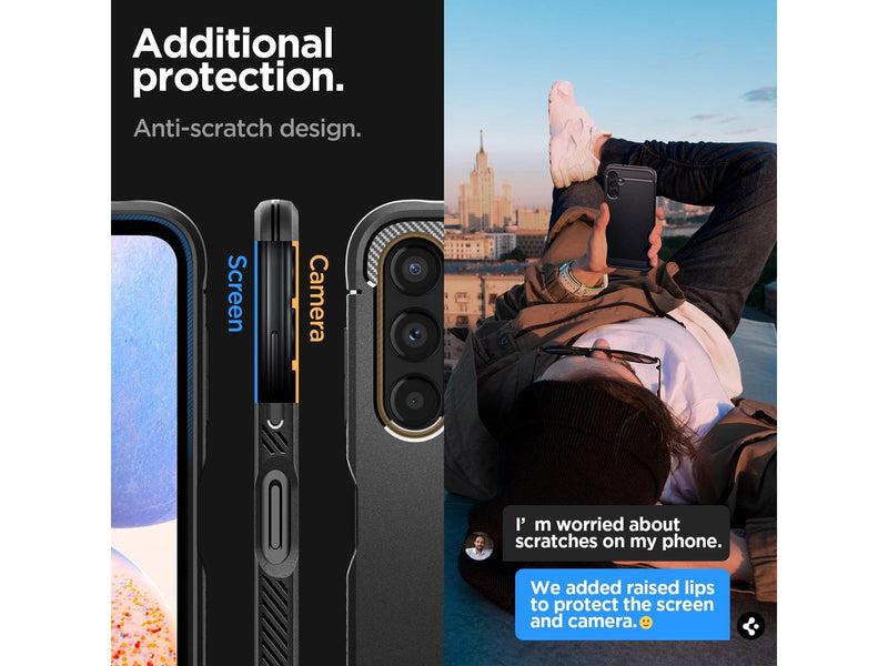 Spigen Rugged Armor - black - Samsung Galaxy A14 LTE