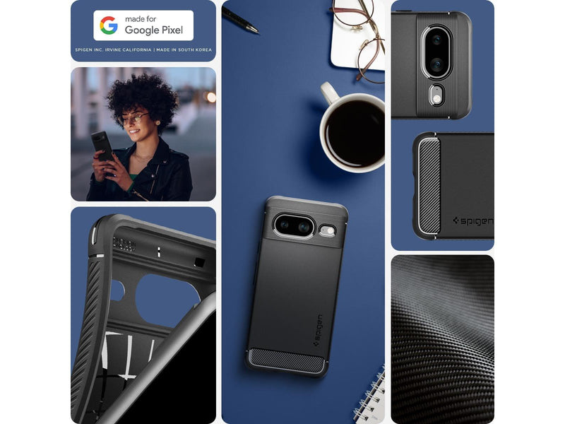 Spigen Rugged Armor - matte black - Google Pixel 8