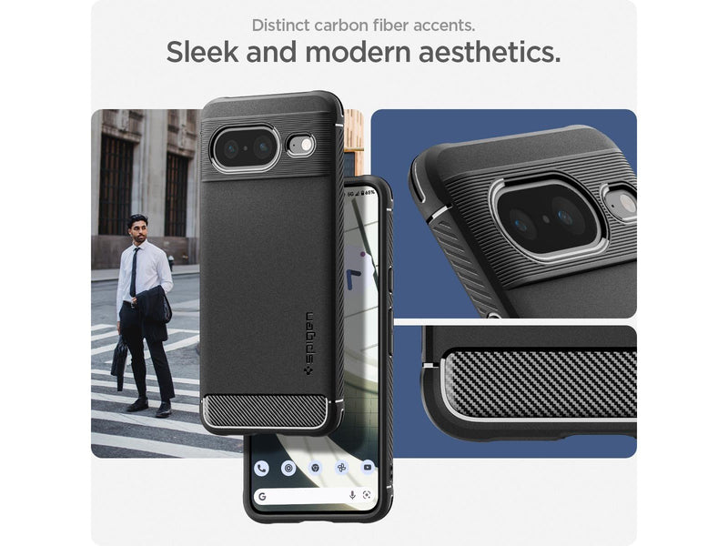 Spigen Rugged Armor - matte black - Google Pixel 8