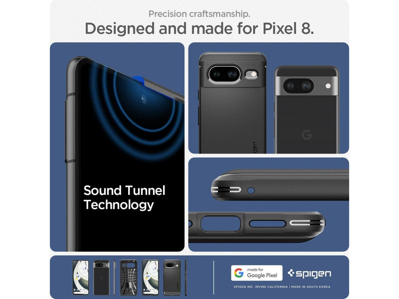 Spigen Rugged Armor - matte black - Google Pixel 8