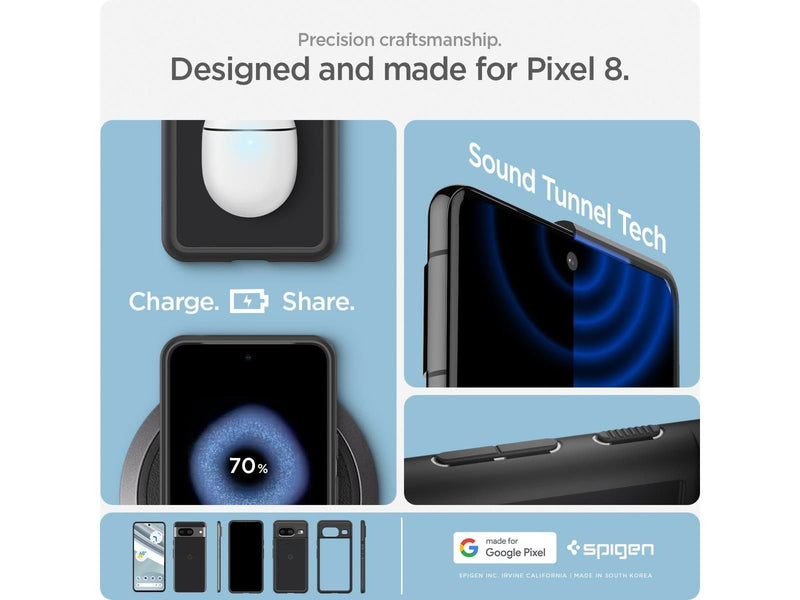 Spigen Ultra Hybrid - matte black - Google Pixel 8