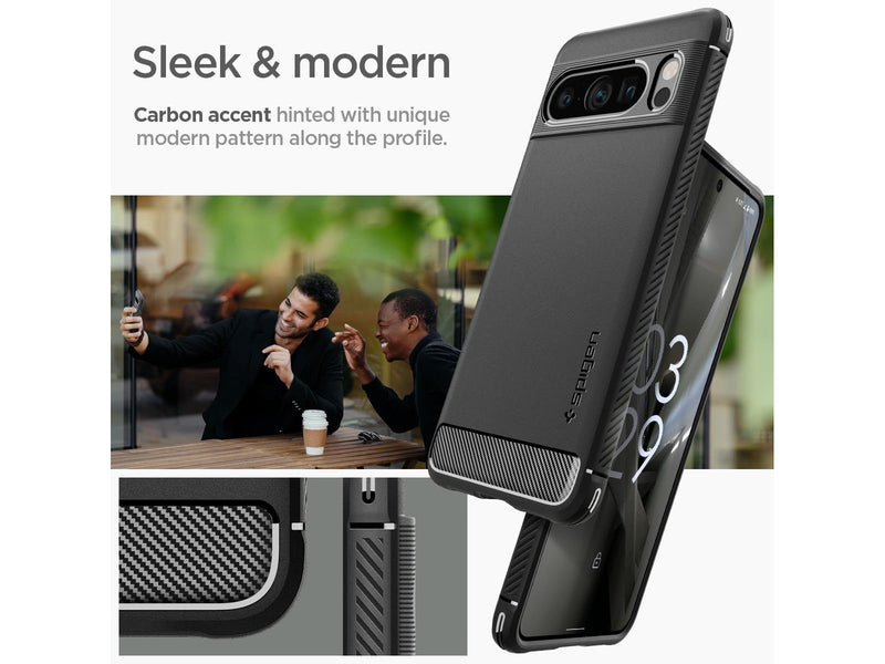 Spigen Rugged Armor - matte black - Google Pixel 8 Pro