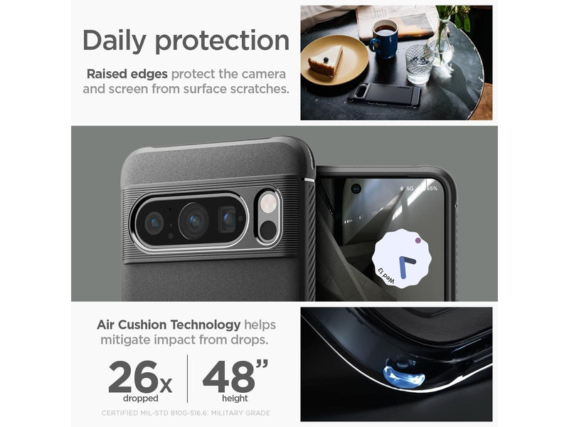 Spigen Rugged Armor - matte black - Google Pixel 8 Pro