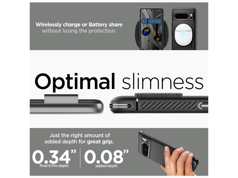 Spigen Rugged Armor - matte black - Google Pixel 8 Pro