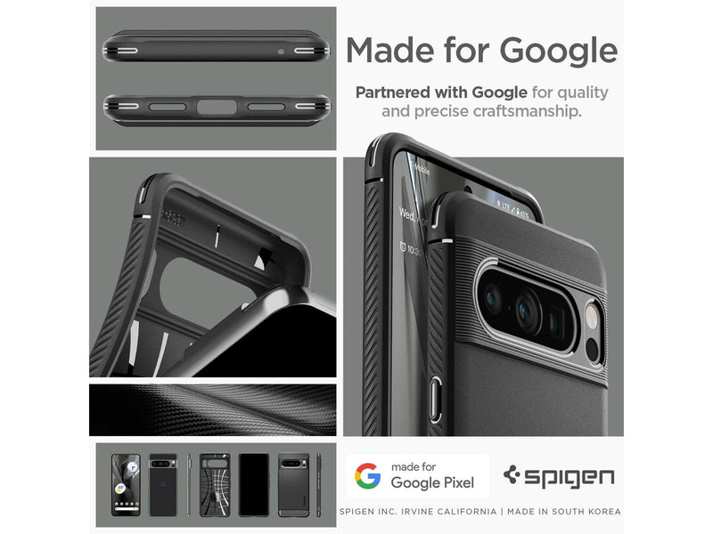 Spigen Rugged Armor - matte black - Google Pixel 8 Pro