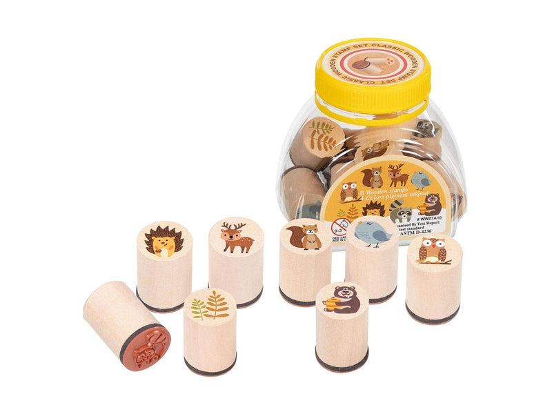 Goki Wooden Stamp Set Forest Animals 9pcs.