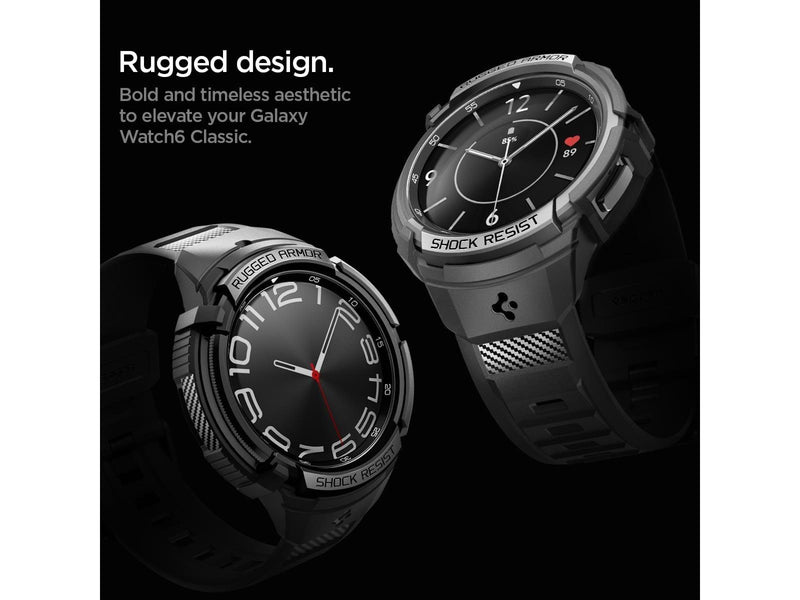 Spigen Rugged Armor Pro - black - Samsung Galaxy Watch6 Classic 47mm