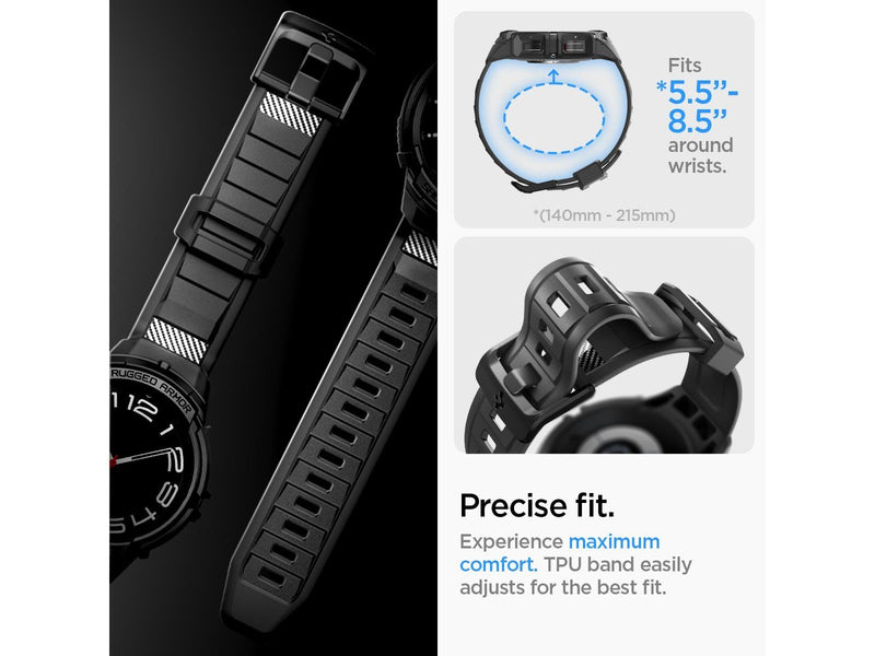Spigen Rugged Armor Pro - black - Samsung Galaxy Watch6 Classic 47mm