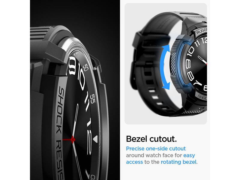 Spigen Rugged Armor Pro - black - Samsung Galaxy Watch6 Classic 47mm