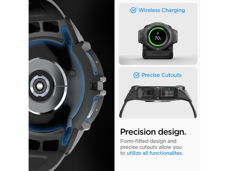 Spigen Rugged Armor Pro - black - Samsung Galaxy Watch6 Classic 47mm