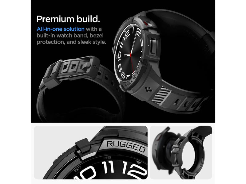 Spigen Rugged Armor Pro - black - Samsung Galaxy Watch6 Classic 47mm