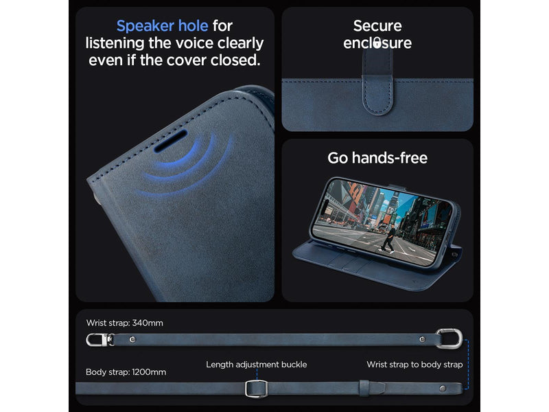 Spigen Wallet S Pro - navy - iPhone 15 Pro Max