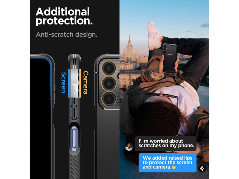 Spigen Rugged Armor - matte black - Samsung Galaxy A25 5G