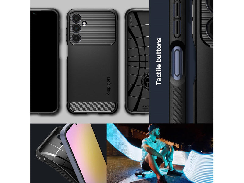 Spigen Rugged Armor - matte black - Samsung Galaxy A25 5G