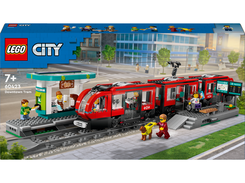 LEGO City 60423 Straßenbahn mit Haltestelle