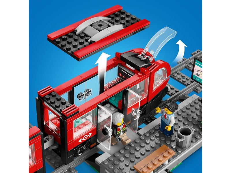 LEGO City 60423 Straßenbahn mit Haltestelle