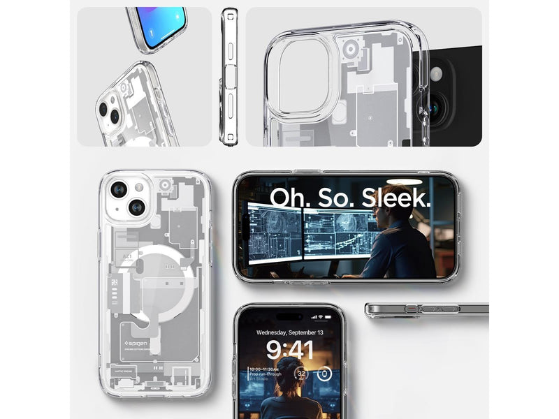 Spigen Ultra Hybrid MagSafe - zero one white - iPhone 15 Plus