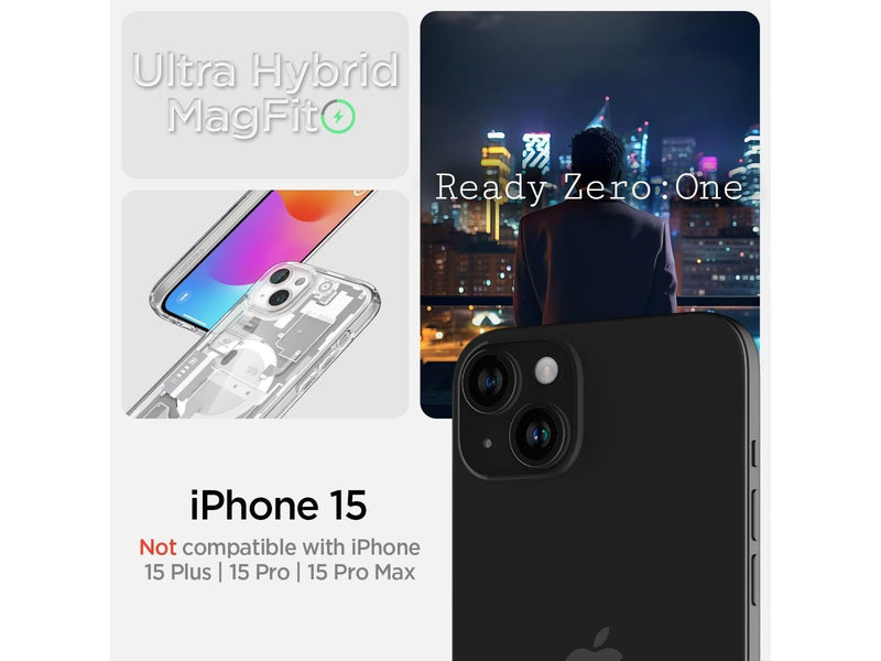 Spigen Ultra Hybrid MagSafe - zero one white - iPhone 15