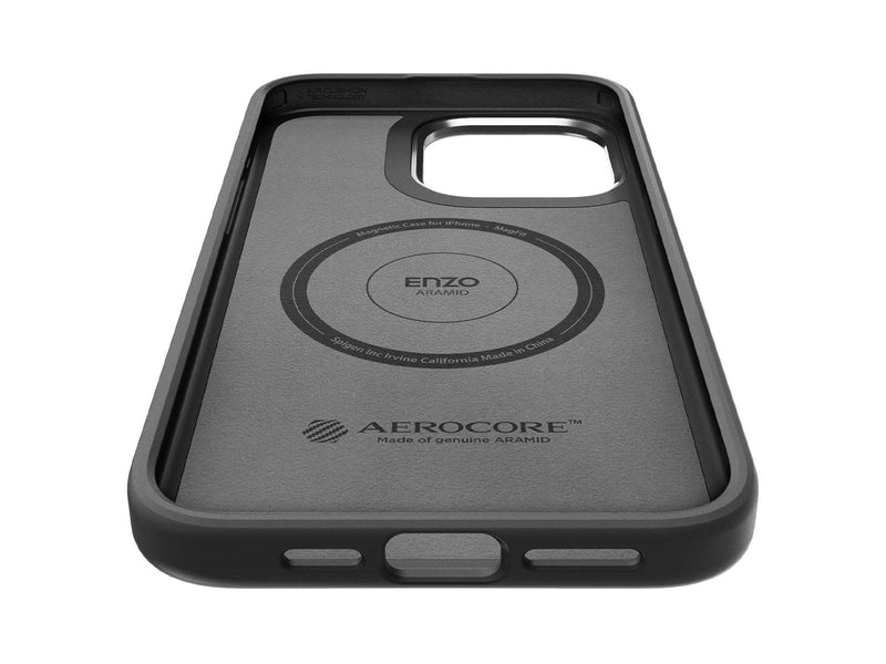 Spigen Enzo Aramid - matte black - iPhone 15 Pro