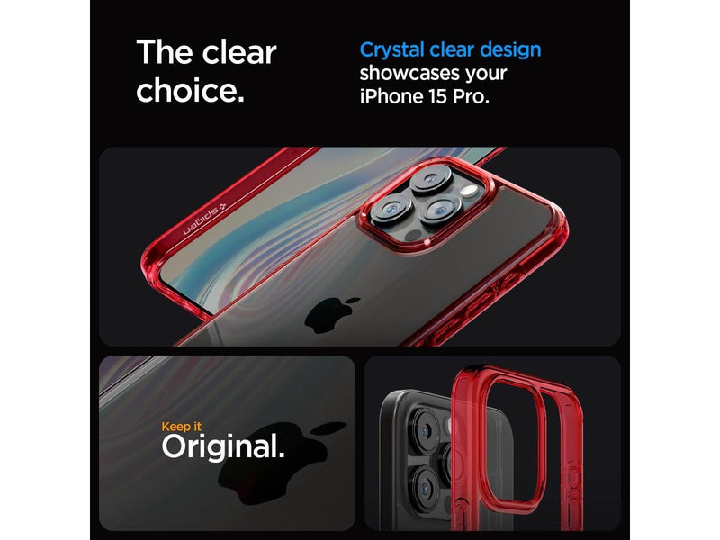 Spigen Ultra Hybrid - deep red - iPhone 15 Pro
