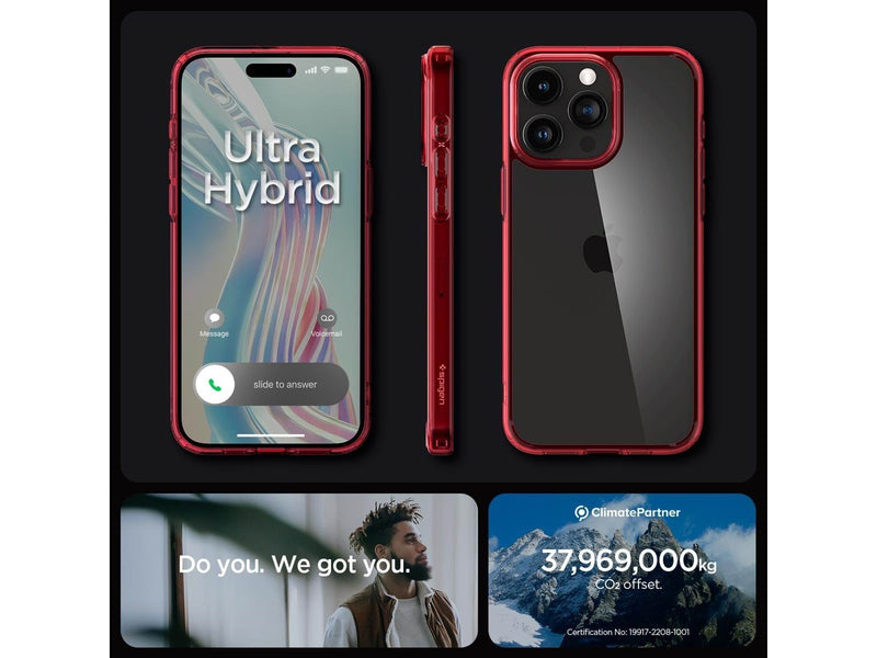 Spigen Ultra Hybrid - deep red - iPhone 15 Pro