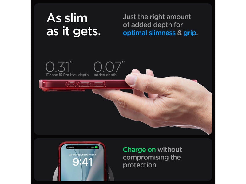 Spigen Ultra Hybrid MagSafe - frost deep red - iPhone 15 Pro Max