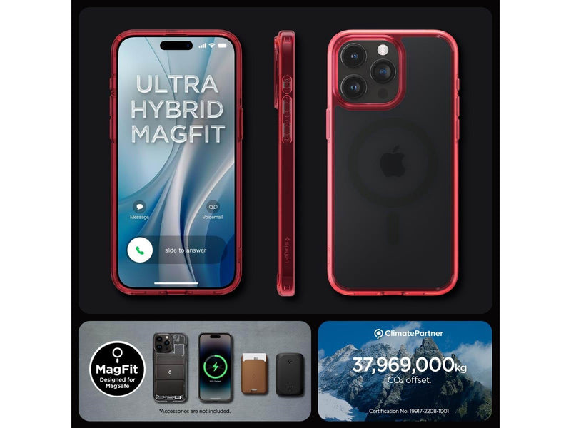 Spigen Ultra Hybrid MagSafe - frost deep red - iPhone 15 Pro Max
