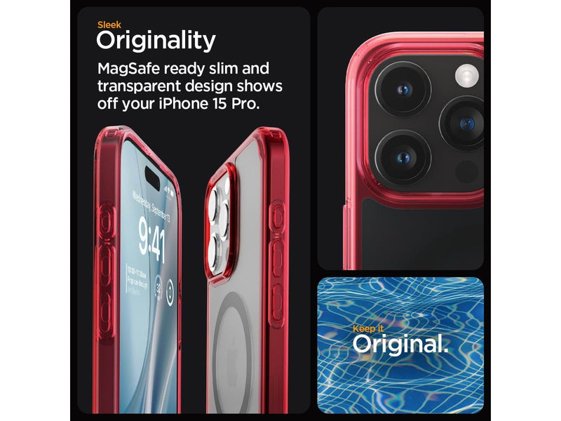 Spigen Ultra Hybrid MagSafe - frost deep red - iPhone 15 Pro