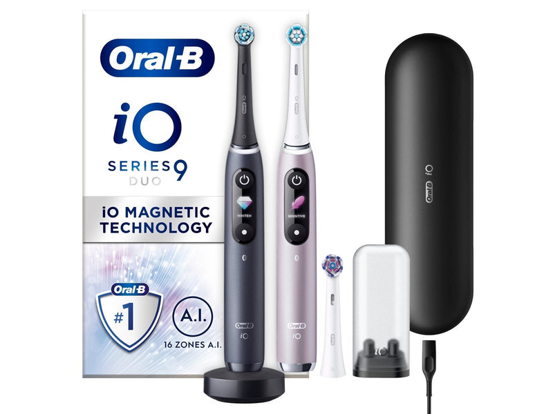Oral-B Elektrische Zahnbürste iO9 Duo Black Onyx / Rose Quartz
