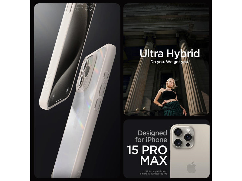 Spigen Ultra Hybrid - titanium - iPhone 15 Pro Max