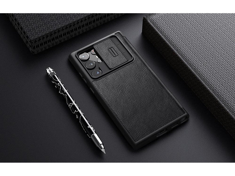 Nillkin Case  Qin Leather Pro for SAMSUNG S22 Ultra (black)