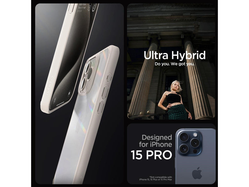 Spigen Ultra Hybrid - titanium - iPhone 15 Pro