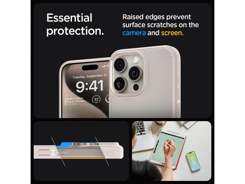 Spigen Ultra Hybrid - titanium - iPhone 15 Pro