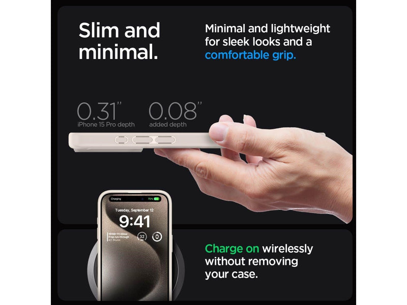 Spigen Ultra Hybrid - titanium - iPhone 15 Pro