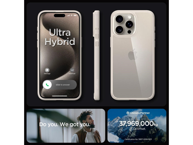 Spigen Ultra Hybrid - titanium - iPhone 15 Pro
