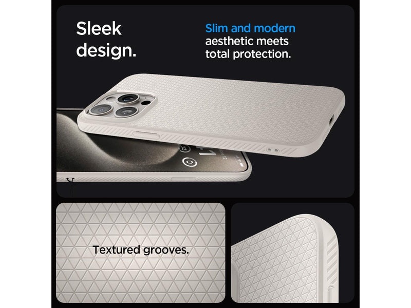 Spigen Liquid Air - titanium - iPhone 15 Pro