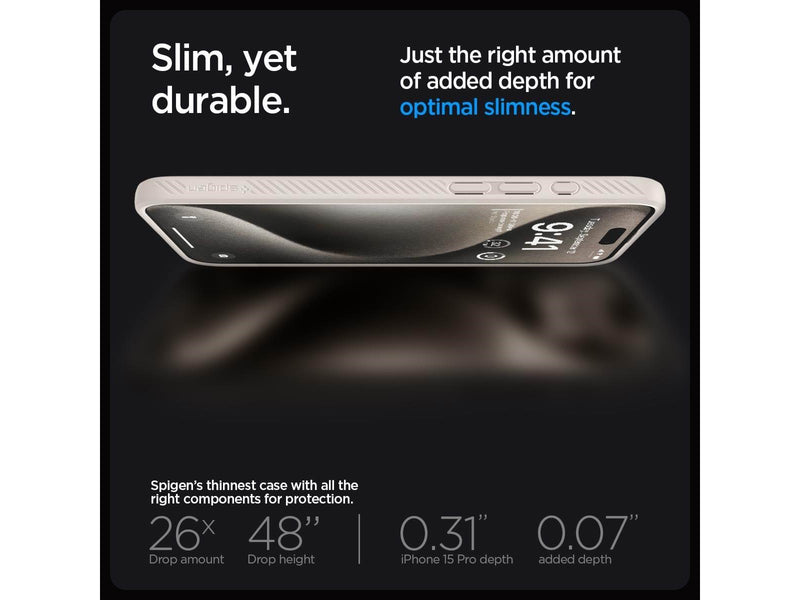 Spigen Liquid Air - titanium - iPhone 15 Pro