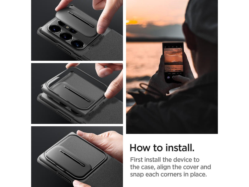 Spigen Optik Armor - black - Samsung Galaxy S24 Ultra