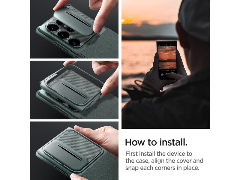 Spigen Optik Armor - abyss green - Samsung Galaxy S24 Ultra