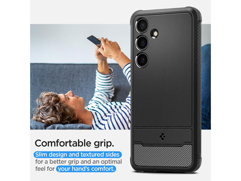 Spigen Rugged Armor - matte black - Samsung Galaxy S24