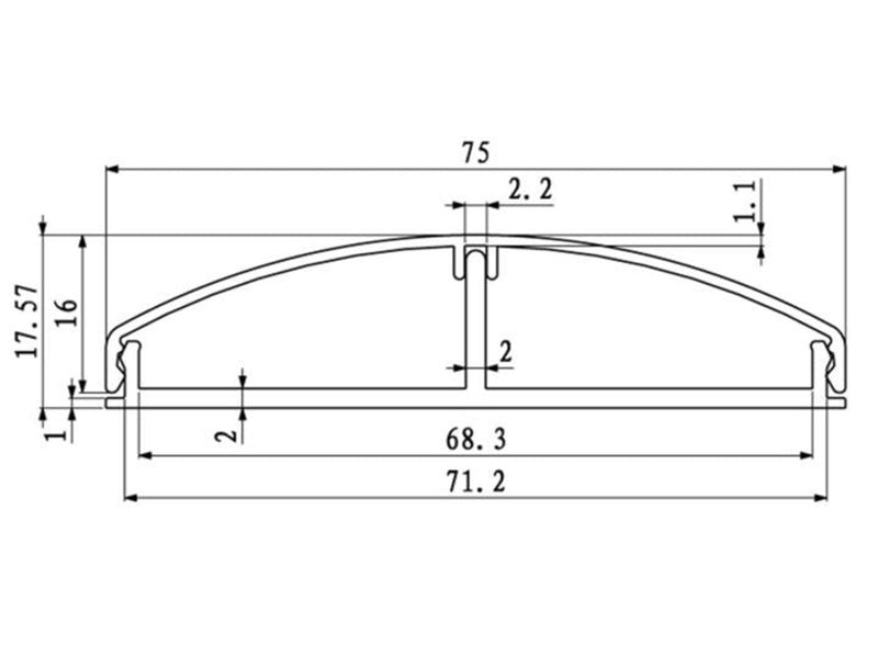 Multibrackets M Univ CblCover Sup-slim Weiß 75x1100mm