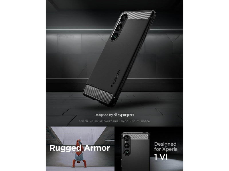 Spigen Rugged Armor - matte black - Sony Xperia 1 VI