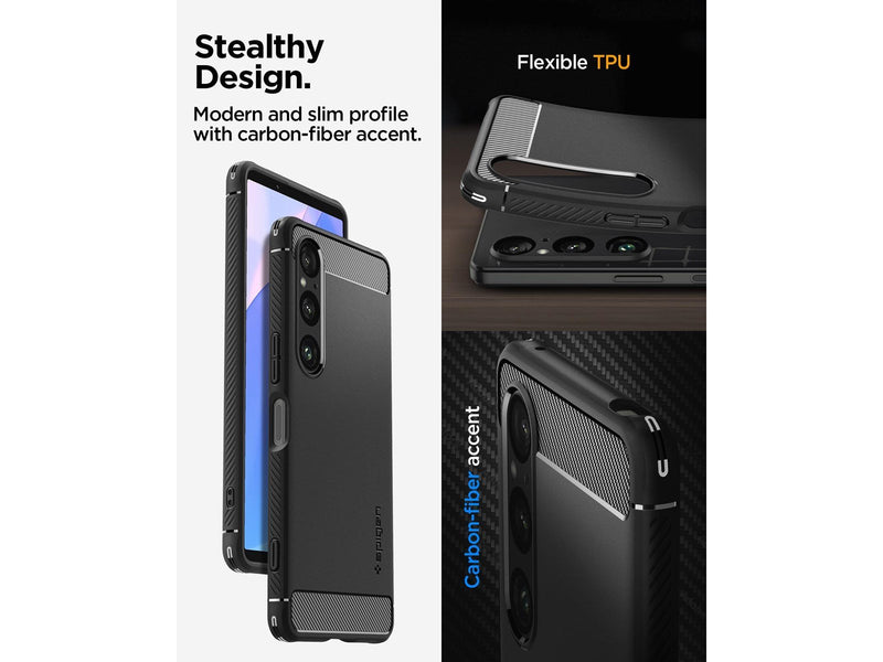 Spigen Rugged Armor - matte black - Sony Xperia 1 VI