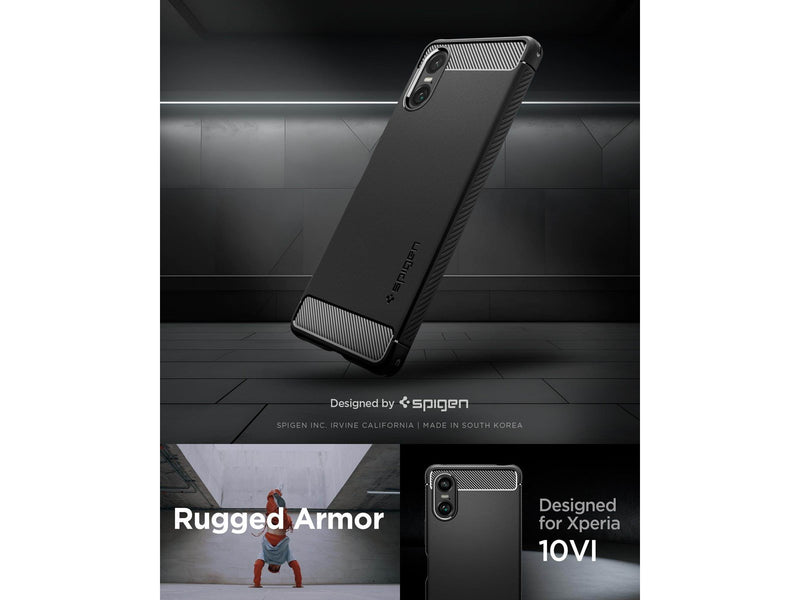 Spigen Rugged Armor - matte black - Sony Xperia 10 VI